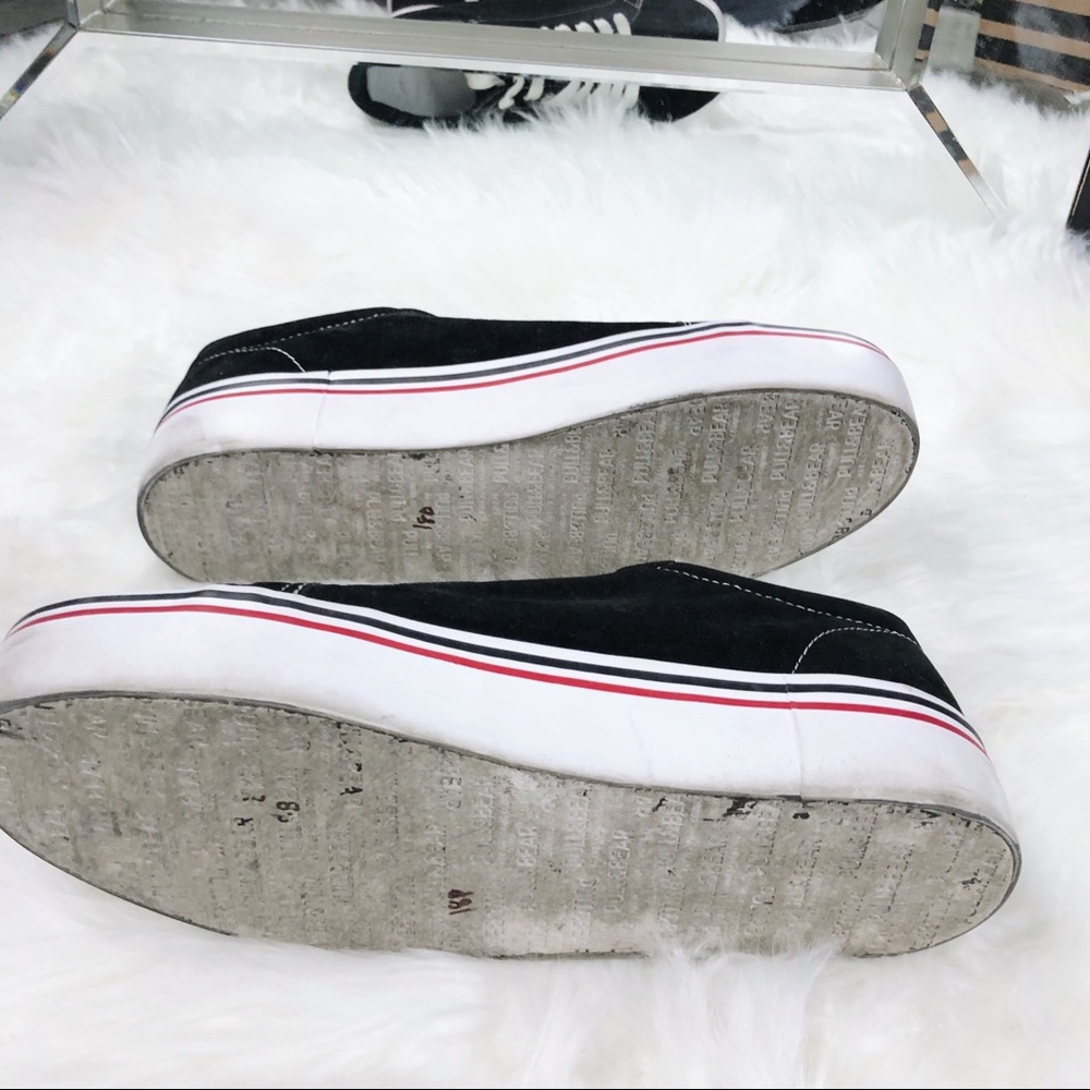 Pull And Bear CHUNKY PLATFORM WHITE AND BLACK LOW TOP LACE UP SNEAKERS - Picture 2 of 5